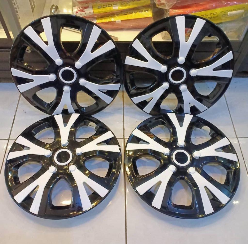 COVER DOP VELG RING 14 HITAM PUTIH ALL NEW AVANZA