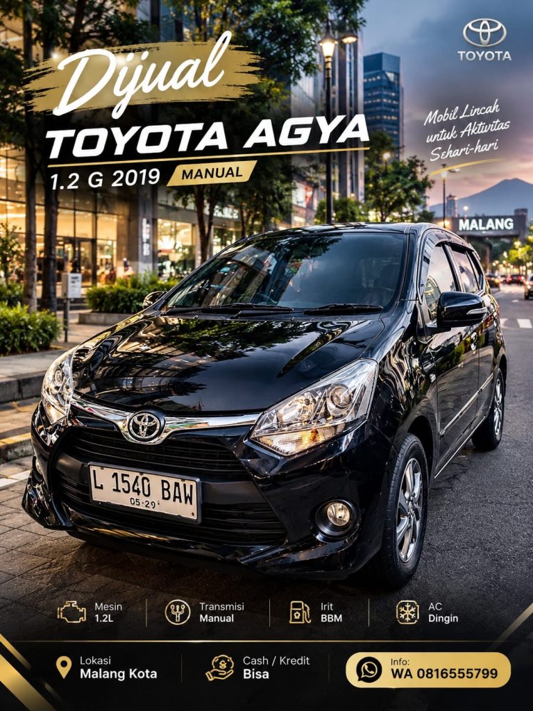 TOYOTA AGYA 2019 MANUAL, HITAM